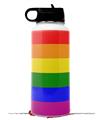 Skin Wrap Decal compatible with Hydro Flask Wide Mouth Bottle 32oz Rainbow Stripes (BOTTLE NOT INCLUDED)