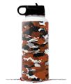Skin Wrap Decal compatible with Hydro Flask Wide Mouth Bottle 32oz WraptorCamo Digital Camo Burnt Orange (BOTTLE NOT INCLUDED)