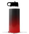 Skin Wrap Decal compatible with Hydro Flask Wide Mouth Bottle 32oz Smooth Fades Red Black (BOTTLE NOT INCLUDED)