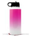 Skin Wrap Decal compatible with Hydro Flask Wide Mouth Bottle 32oz Smooth Fades White Hot Pink (BOTTLE NOT INCLUDED)