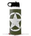 Skin Wrap Decal compatible with Hydro Flask Wide Mouth Bottle 32oz Distressed Army Star (BOTTLE NOT INCLUDED)