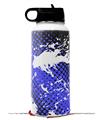 Skin Wrap Decal compatible with Hydro Flask Wide Mouth Bottle 32oz Halftone Splatter White Blue (BOTTLE NOT INCLUDED)