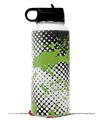 Skin Wrap Decal compatible with Hydro Flask Wide Mouth Bottle 32oz Halftone Splatter Green White (BOTTLE NOT INCLUDED)