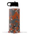 Skin Wrap Decal compatible with Hydro Flask Wide Mouth Bottle 32oz WraptorCamo Old School Camouflage Camo Orange Burnt (BOTTLE NOT INCLUDED)