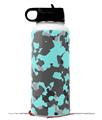 Skin Wrap Decal compatible with Hydro Flask Wide Mouth Bottle 32oz WraptorCamo Old School Camouflage Camo Neon Teal (BOTTLE NOT INCLUDED)