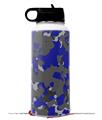 Skin Wrap Decal compatible with Hydro Flask Wide Mouth Bottle 32oz WraptorCamo Old School Camouflage Camo Blue Royal (BOTTLE NOT INCLUDED)