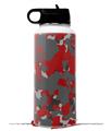 Skin Wrap Decal compatible with Hydro Flask Wide Mouth Bottle 32oz WraptorCamo Old School Camouflage Camo Red (BOTTLE NOT INCLUDED)