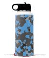 Skin Wrap Decal compatible with Hydro Flask Wide Mouth Bottle 32oz WraptorCamo Old School Camouflage Camo Blue Medium (BOTTLE NOT INCLUDED)