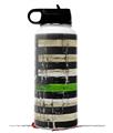 Skin Wrap Decal compatible with Hydro Flask Wide Mouth Bottle 32oz Painted Faded and Cracked Green Line USA American Flag (BOTTLE NOT INCLUDED)