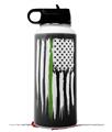 Skin Wrap Decal compatible with Hydro Flask Wide Mouth Bottle 32oz Brushed USA American Flag Green Line (BOTTLE NOT INCLUDED)