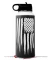 Skin Wrap Decal compatible with Hydro Flask Wide Mouth Bottle 32oz Brushed USA American Flag (BOTTLE NOT INCLUDED)