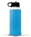 Skin Wrap Decal compatible with Hydro Flask Wide Mouth Bottle 32oz Solids Collection Blue Neon (BOTTLE NOT INCLUDED)