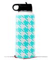 Skin Wrap Decal compatible with Hydro Flask Wide Mouth Bottle 32oz Houndstooth Neon Teal (BOTTLE NOT INCLUDED)
