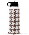 Skin Wrap Decal compatible with Hydro Flask Wide Mouth Bottle 32oz Houndstooth Chocolate Brown (BOTTLE NOT INCLUDED)