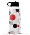 Skin Wrap Decal compatible with Hydro Flask Wide Mouth Bottle 32oz Lots of Dots Red on White (BOTTLE NOT INCLUDED)