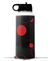 Skin Wrap Decal compatible with Hydro Flask Wide Mouth Bottle 32oz Lots of Dots Red on Black (BOTTLE NOT INCLUDED)