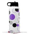 Skin Wrap Decal compatible with Hydro Flask Wide Mouth Bottle 32oz Lots of Dots Purple on White (BOTTLE NOT INCLUDED)