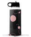 Skin Wrap Decal compatible with Hydro Flask Wide Mouth Bottle 32oz Lots of Dots Pink on Black (BOTTLE NOT INCLUDED)