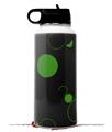 Skin Wrap Decal compatible with Hydro Flask Wide Mouth Bottle 32oz Lots of Dots Green on Black (BOTTLE NOT INCLUDED)