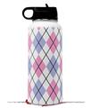Skin Wrap Decal compatible with Hydro Flask Wide Mouth Bottle 32oz Argyle Pink and Blue (BOTTLE NOT INCLUDED)