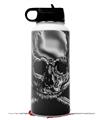 Skin Wrap Decal compatible with Hydro Flask Wide Mouth Bottle 32oz Chrome Skull on Black (BOTTLE NOT INCLUDED)