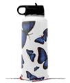 Skin Wrap Decal compatible with Hydro Flask Wide Mouth Bottle 32oz Butterflies Blue (BOTTLE NOT INCLUDED)