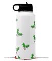 Skin Wrap Decal compatible with Hydro Flask Wide Mouth Bottle 32oz Christmas Holly Leaves on White (BOTTLE NOT INCLUDED)