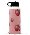 Skin Wrap Decal compatible with Hydro Flask Wide Mouth Bottle 32oz Strawberries on Pink (BOTTLE NOT INCLUDED)