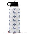 Skin Wrap Decal compatible with Hydro Flask Wide Mouth Bottle 32oz Pastel Butterflies Blue on White (BOTTLE NOT INCLUDED)