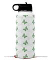 Skin Wrap Decal compatible with Hydro Flask Wide Mouth Bottle 32oz Pastel Butterflies Green on White (BOTTLE NOT INCLUDED)
