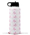 Skin Wrap Decal compatible with Hydro Flask Wide Mouth Bottle 32oz Pastel Butterflies Pink on White (BOTTLE NOT INCLUDED)