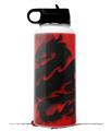 Skin Wrap Decal compatible with Hydro Flask Wide Mouth Bottle 32oz Oriental Dragon Black on Red (BOTTLE NOT INCLUDED)