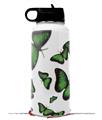Skin Wrap Decal compatible with Hydro Flask Wide Mouth Bottle 32oz Butterflies Green (BOTTLE NOT INCLUDED)