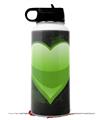 Skin Wrap Decal compatible with Hydro Flask Wide Mouth Bottle 32oz Glass Heart Grunge Green (BOTTLE NOT INCLUDED)
