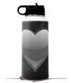 Skin Wrap Decal compatible with Hydro Flask Wide Mouth Bottle 32oz Glass Heart Grunge Gray (BOTTLE NOT INCLUDED)
