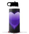 Skin Wrap Decal compatible with Hydro Flask Wide Mouth Bottle 32oz Glass Heart Grunge Purple (BOTTLE NOT INCLUDED)