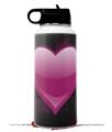 Skin Wrap Decal compatible with Hydro Flask Wide Mouth Bottle 32oz Glass Heart Grunge Hot Pink (BOTTLE NOT INCLUDED)