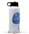 Skin Wrap Decal compatible with Hydro Flask Wide Mouth Bottle 32oz Mushrooms Blue (BOTTLE NOT INCLUDED)