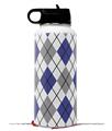 Skin Wrap Decal compatible with Hydro Flask Wide Mouth Bottle 32oz Argyle Blue and Gray (BOTTLE NOT INCLUDED)