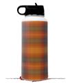 Skin Wrap Decal compatible with Hydro Flask Wide Mouth Bottle 32oz Plaid Pumpkin Orange (BOTTLE NOT INCLUDED)