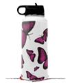 Skin Wrap Decal compatible with Hydro Flask Wide Mouth Bottle 32oz Butterflies Purple (BOTTLE NOT INCLUDED)