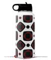 Skin Wrap Decal compatible with Hydro Flask Wide Mouth Bottle 32oz Red And Black Squared (BOTTLE NOT INCLUDED)