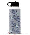 Skin Wrap Decal compatible with Hydro Flask Wide Mouth Bottle 32oz Victorian Design Blue (BOTTLE NOT INCLUDED)