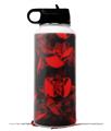 Skin Wrap Decal compatible with Hydro Flask Wide Mouth Bottle 32oz Skulls Confetti Red (BOTTLE NOT INCLUDED)