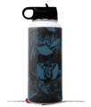 Skin Wrap Decal compatible with Hydro Flask Wide Mouth Bottle 32oz Skulls Confetti Blue (BOTTLE NOT INCLUDED)