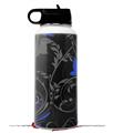Skin Wrap Decal compatible with Hydro Flask Wide Mouth Bottle 32oz Twisted Garden Gray and Blue (BOTTLE NOT INCLUDED)