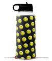 Skin Wrap Decal compatible with Hydro Flask Wide Mouth Bottle 32oz Smileys on Black (BOTTLE NOT INCLUDED)