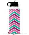 Skin Wrap Decal compatible with Hydro Flask Wide Mouth Bottle 32oz Zig Zag Teal Pink Purple (BOTTLE NOT INCLUDED)