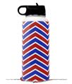 Skin Wrap Decal compatible with Hydro Flask Wide Mouth Bottle 32oz Zig Zag Red White and Blue (BOTTLE NOT INCLUDED)
