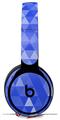 Skin Decal Wrap works with Original Beats Solo Pro Headphones Triangle Mosaic Blue Skin Only BEATS NOT INCLUDED